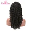 Greatremy® Pré-arrancou profunda curly 360 rendas peruca com cabelo bebê brasileiro cabelo humano virgem espessa 22 * ​​4 * 2 frontal circular com trama no topo