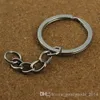 Kluczowy pierścień Key Chain Rhodium Plated 50mm Long Round Split Brelok Hurtownie Breloczek Pierścienie Kobiety Mężczyźni Biżuteria B065