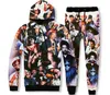 Européens et américains Stars 3D Joggers Imprimé Hip Hop Pull Survêtement Ensemble Unisexe Pantalon + Sweat À Capuche Sweat Couple Porter