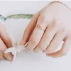 Wholesale 10Pc/Lot Letter Rings XOXO Finger Ring Gold Silver Rose Gold Plated Simple Jewelry For Women EFR081