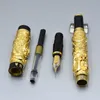 Luxury JINHAO pen for golden double dragon embossment classic Fountain pen with business office supplies writing smooth brand ink pen gifts