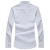 Venta al por mayor- Camisas de hombre casual 2017 Nueva moda camisa blanca Camisa de manga larga para hombre Camisas de lino ajustadas para hombre Camisas de negocios Tallas grandes 6xl