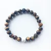 8mm Natural Stone Yoga Energy Beaded Strands Charm Bracelets For Women Men Lover Couple Decor Jewelry