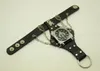 Attractive Stylish Black Punk Rock Chain Skull Watches Women Men Bracelet Cuff Gothic Wrist Watches Fashion 4104536