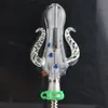 Version 5.0 NC Set Octopus Design 14mm 19mm NC Kit avec clou en titane mini conduites d'eau en verre Bong