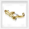 Wholesale And Retail Long Spout Quality Bathroom Sink Faucet With Brass Golden Single Handle Single Hole / Luxury Bathroom Mixer Tap Sale