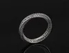 Real Eternity Ring Luxury Full Stone 5a Zircon Birthstone 925 Sterling Silver Women Wedding Ring Engagement Band Size 5-10 Gift191K