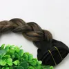 8a 7pieces 120gram Clip In Human Hair Extensions Balayage Ombre Dark Brown Highlights Brasilianska Human Remy Hair Tjock End