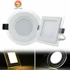 6W 12W 18W LED Panel Downlight Square Round Glass Cover Lights High Light Ceiling Inbyggd lampor AC85-265 + Driver