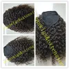 Ponytails New arrival kinky curly Ponytail Hair Extension real Human Hair drawstring Pony tail Hairpiece 100g160g natural black 1b#