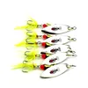 Yeni Spinner Lazer Tatlısu Balıkçılık Cazibesi 4.3 cm 6g Metal Vib Bıçakları Kaşık Spinnerbaits Sarı Tüylü Kanca