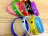 100pcs lot mixed Colors Good Luck Clover Silicone Rubber Elastic Bracelet Wrist Band for Women Men Fashion Jewelry Bangle245F