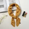 Silk scarves fashion simple monochrome neckerchief hair bands ladies retro silk solid color Headband handkerchief wholesale free shipping