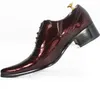 Chaussures habillées pointues pour hommes, de Type japonais, vin rouge/noir, chaussures d'affaires à hauteur accrue, grande taille EU38-46!