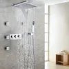 Şelale banyo duş musluk seti krom duş başlığı banyo ürünleri aksesuarlar duvar monte banyo duş su mikser musluk