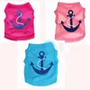 Free Shipping Dog Apparel Fashion Cute Dog Summer Vest Pet Sweater Anchor Puppy Shirts Soft Coat Jacket Summer Dog Clothes Blue Pink