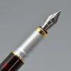 JINHAO Haute qualité noir et Agate rouge métal design stylo plume classique avec fournitures de bureau scolaire écriture lisse marque stylo à encre cadeaux