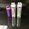 Acrílico Mão gancho de água garrafa de vidro Bongs Acessórios, tubos de vidro fumadores coloridos mini-multi-cores Pipes melhor mão Colher de vidro da tubulação