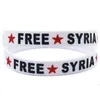 1pc Gratis Syrien Silikongummi Mode Arm Band Bläckfylld Färglogo 3 Färger 2 Storlekar