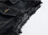 Groothandel- Big Size Mannelijke Ripped Vintage Black Mouwloos Jean Jas Mannen Motorfiets Cowboy Denim Vest Mannen Plus Size 4XL, 5XL