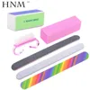 Whole HNM 6 Pcslot Nail Art Buffer File Durable Buffing Grit Sand Block Manicure Nail Sponges Files Nail Cleaning Brush8400911