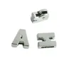 Hela 8mm 1300 st mycket A-Z Plain Chrome Silver Color Slide Letter Diy Charm Accessories Passar för 8mm läderarmband Keychains258s