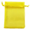 500pcs Eyelash Organza Drawstring Pouches Smycken Party Bröllop Favor Giftväskor 7 x 9 cm / 2,8 x 3,5 tum