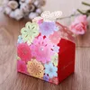 100pcs Laser Cut Candy Box Colorful Flower Gift Boxes New Wedding Decoration Wedding Faovrs Free Shipping New