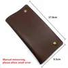 Gugle ünlü marka erkek gerçek deri vintage manuel hasp tasarımı cüzdan yüksek kaliteli kıvrım yumuşak deri uzun debriyaj çantası telefon cüzdanı235g