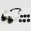 8 Lens 10X 15X 20X 25X Spectacles Eye Glasses LED Lamp Magnifier Loupe Jewellery Maintain Watch Repair Tool1339495