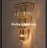 Nieuw Chrome / Gouden Wall Lamp W30CM Wandkandelaar Net Woonkamer Wandlamp K9 Clear Crystal Gegarandeerd 100% + Gratis verzending!