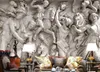 Aangepaste foto behang 3d Europese Romeinse standbeelden kunst behang restaurant retro sofa achtergrond 3D behang muurschildering muurschildering