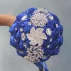 Bouquets De Mariage Royal Rose Artificielle Douce 15 Quinceanera Bouquet Cristal Ruban De Soie Nouveau Buque De Noiva 37 Couleurs W228-D S264n