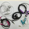 Colorful 3.5mm Earphones In-Ear Headphones with Mic Stereo plastic Headset for all mobile android smart phone earbuds and packing