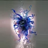 Lichtblauwe kleur handwerk geblazen lamp gemonteerde armatuur LED bloem schansen kunst wandlampen