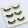 3D Mink False Eyelash Fashion 3 Pairs Handmade hair Lashes Thick Fake Faux Eyelashes Makeup Beauty Black Box5820456