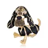 Mode animaux émail broches broches mignon strass huile chien broches broches pour vêtements sacs broches pour mariage épinglettes