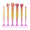 3D Colorful Mermaid Makeup Brushes 6 PCS Makeup Brushes Tech Professional Beauty Cosmetics Mermaid Tail Makeup Brushes Sets DHL free