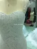 2019 högkvalitativa riktiga bilder sjöjungfrun lång bröllopsklänning lyx dubai ren beaded räfflor organza brudklänning plus storlek anpassad