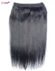 16 - 28 inches 80g-200g 100% Brazilian Remy Flip Human Hair Extensions One Piece Set Fish Line No Clips Natural Straight