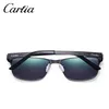 Carfia 5225 lunettes de soleil polarisées monture en métal résine Uv400 lunettes de soleil pour hommes conduire avec étui gratuit 58mm