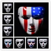 Hip-Hop GHOST DANCE Masque Peint à la main Blanc Popping Face Masque Halloween Party Carnavals Sangle Réglable Masque Pour Homme et Femme