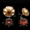 Hantverk Gramophone Recorder Model Tin Crafts Antique Phonograph Retro Model Arts and Crafts For Bar Study Bedroom