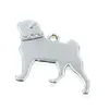 50pcs mélange entier argent polonais étiquettes de chien accrocher pendentif breloques accrocher des breloques balancent breloques bricolage porte-clés porte-clés fabrication de bijoux 4724241