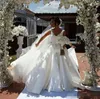 Dois em um laço vestidos de noiva com saias destacáveis ​​cetim branco sem mangas vestidos de casamento do jardim do vintage vestido de noiva formal plus size