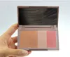 Maquillaje caliente Blush Palette Maquiagem Face 3 Colors Flushed + Highlighter + Bronzer Blusher With Mirror Make Up Palette envío