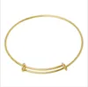 60 unids / lote acero inoxidable de calidad superior pulsera de plata del oro joyería de las mujeres del encanto puede ajustar pulseras brazalete joyería fabricación