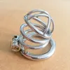 Senaste Man Chastity Enhet Metal Mäns Penis Cock Cage Anti-off Ring Erotiska Vuxen Sexleksaker Produkter för män