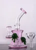 Nuovo CHEECH nero e rosa Bong in vetro concentrato Piattaforme petrolifere con soffione diffuso perc Tubo dell'acqua Bubber con giunto da 14 mm9919974