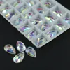 Crystal AB Teardrops Strass aufnähen Alle Größe Glas Flatback Fancy Aufnäher R3230 50 stücke pro beutel